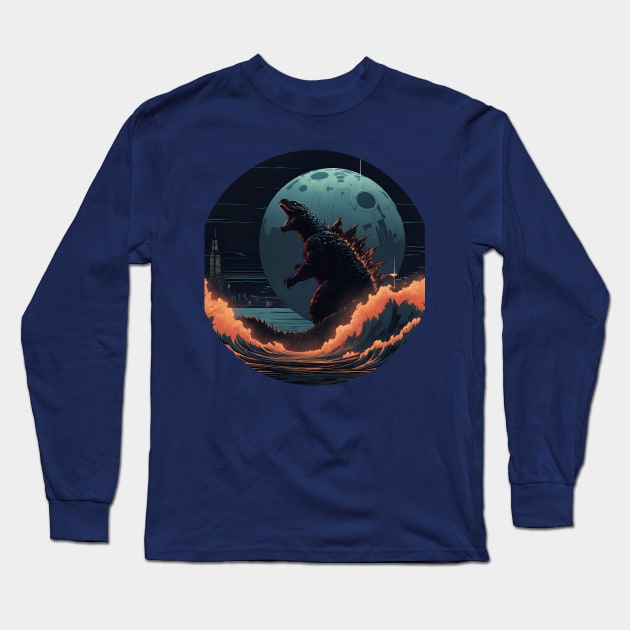 Kanagawa Monster Long Sleeve T-Shirt by Rogue Clone